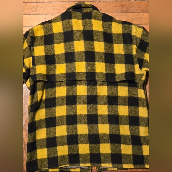 VTG 60s Humphrey's Yellow And Black Wool Mackinaw Jacket XL - Picture 5 of 9
